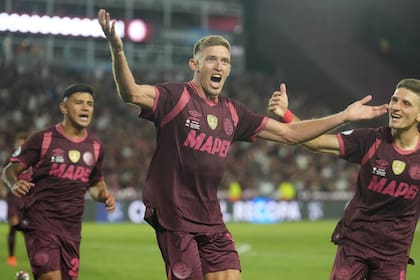 Rodrigo Castillo es una de las grandes figuras de Lanús; el goleador marcó el único gol que hubo en la ida