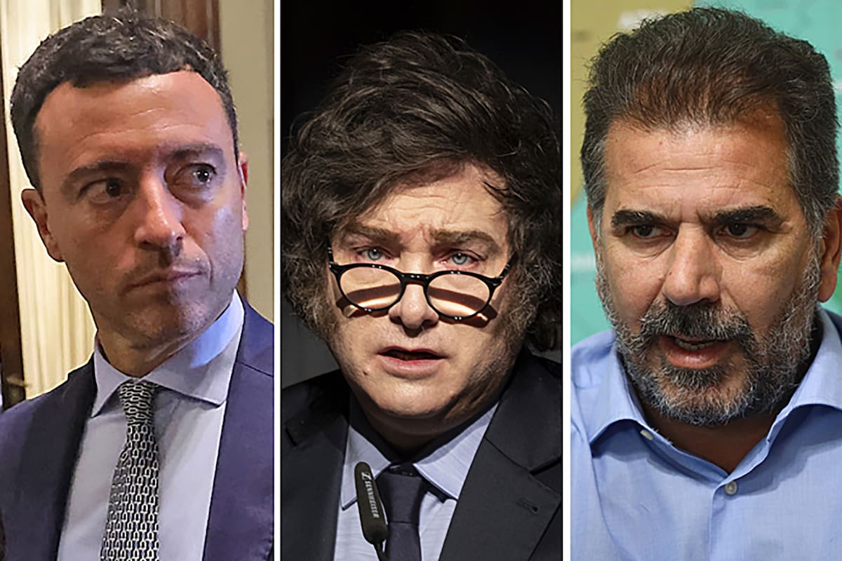 Rodrigo de Loredo, Javier Milei y Cristian Ritondo