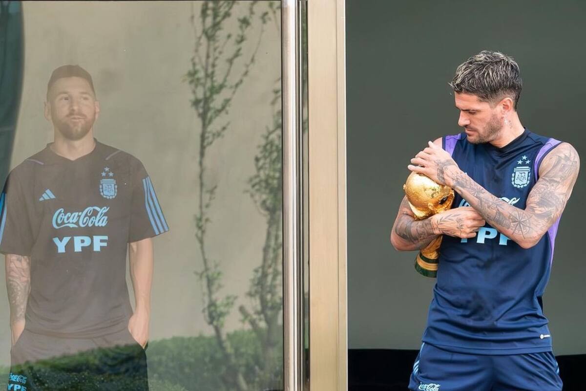 Rodrigo de Paul publicó en su cuenta de Instagram esta imagen que despertó la reacción de los hinchas