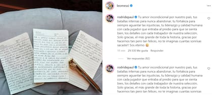 Rodrigo De Paul reacciónó ante la despedida de Messi de la Selección