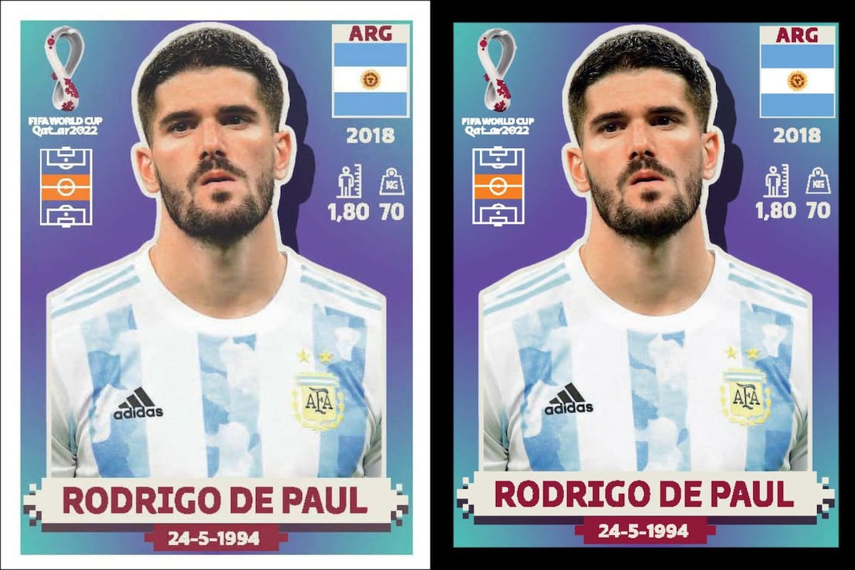 Rodrigo De Paul y Lautaro Martínez aparecen en la promoción para la versión de Estados Unidos; en el caso de De Paul, publicaron las versiones con fondo tradicional y fondo negro