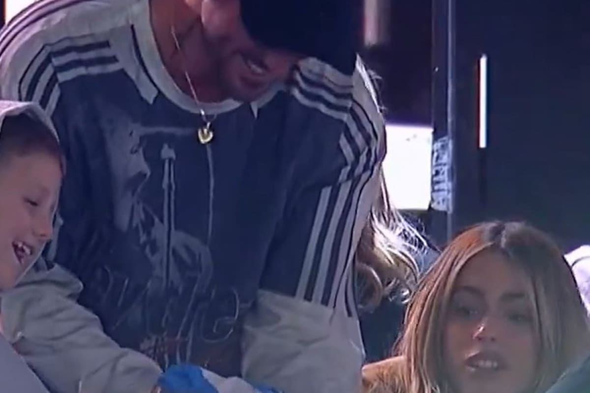 Rodrigo De Paul y Tini Stoessel en el Cilindro de Avellaneda