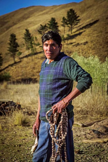 Rodrigo Fernández, baqueano todoterreno de Rumiyoc, en Volcán