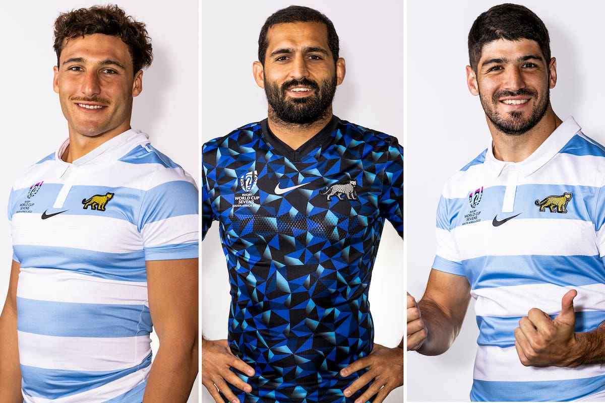 Rodrigo Isgró, Gastón Revol y Germán Schulz, tres de los 12 seleccionados por Santiago Gómez Cora para protagonizar el Mundial con las camisetas de Pumas 7s.