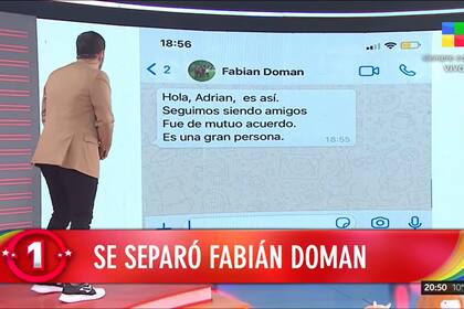 Rodrigo Lussich leyó el mensaje que le escribió Fabián Doman