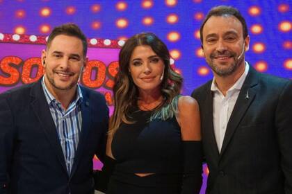 Rodrigo Lussich y Adrián Pallares cuando recibieron a Pamela David en Socios del espectáculo, quien hoy es su competencia desde Desayuno Americano