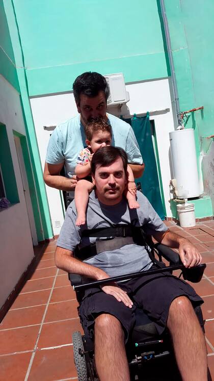 Rodrigo pudo conocer a su sobrinito Agustín, hijo de Gonzalo, su hermano