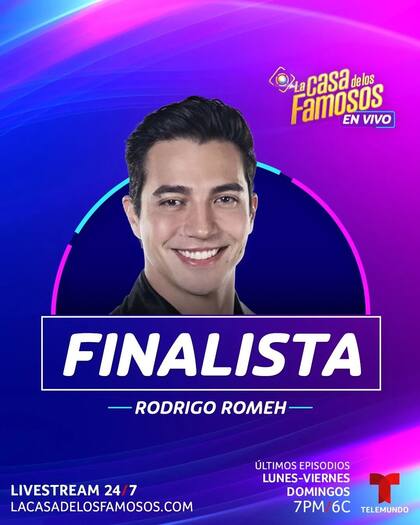Rodrigo Romeh es finalista de La Casa de los Famosos 4 y fue apoyado por La Divaza