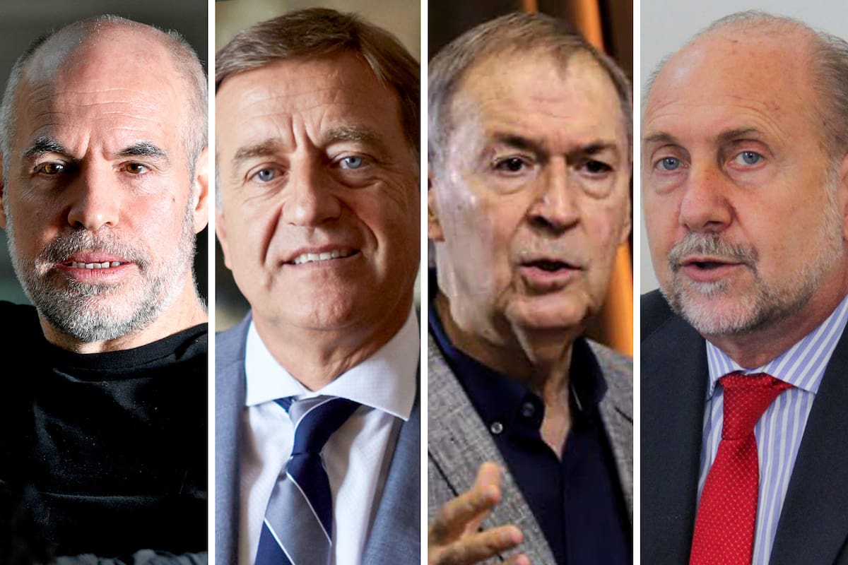 Rodríguez Larreta (CABA), Suárez (Mendoza), Schiaretti (Córdoba) y Perotti (Santa Fe)
