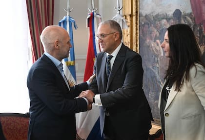 Rodríguez Larreta junto a Ahmed Aboutaleb, alcalde de Rotterdam, en el inicio de las reuniones bilaterales de la cumbre C40
