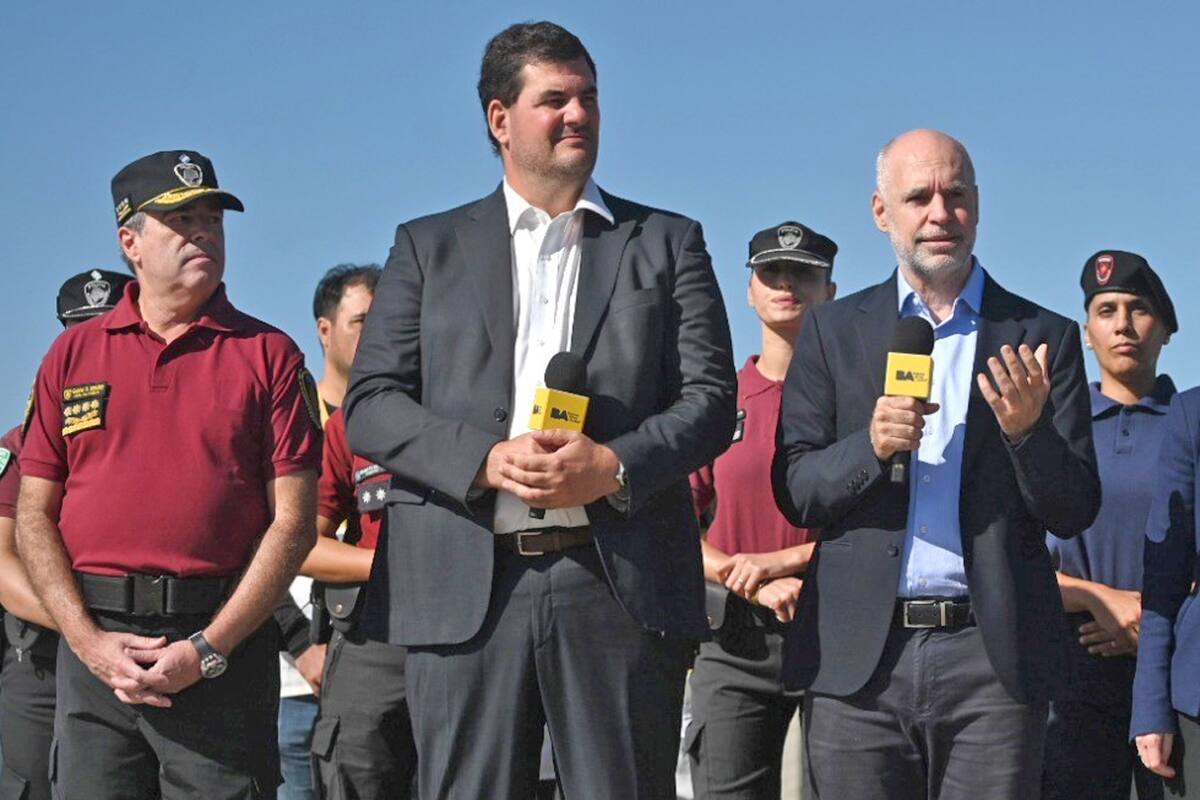 Rodríguez Larreta, junto al nuevo ministro de Justicia y Seguridad, Eugenio Burzaco