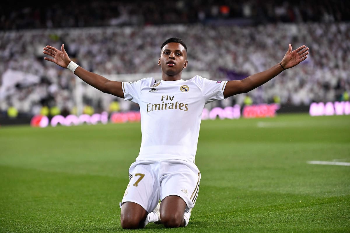 Rodrygo celebra su gol
