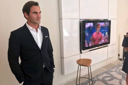 Roger Federer, en Nueva York, en el lanzamiento de su nueva indumentaria