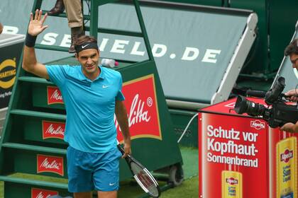 El festejo de Roger Federer