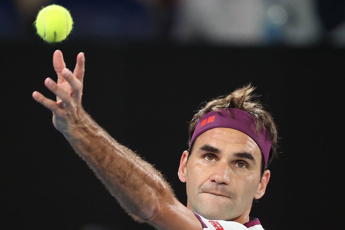 Roger Federer durante el Australian Open 2020.