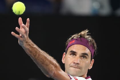 Roger Federer durante el Australian Open 2020.