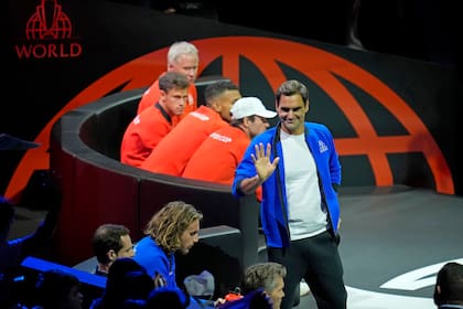 Roger Federer en el O2 Arena, durante los primeros partidos de la Laver Cup