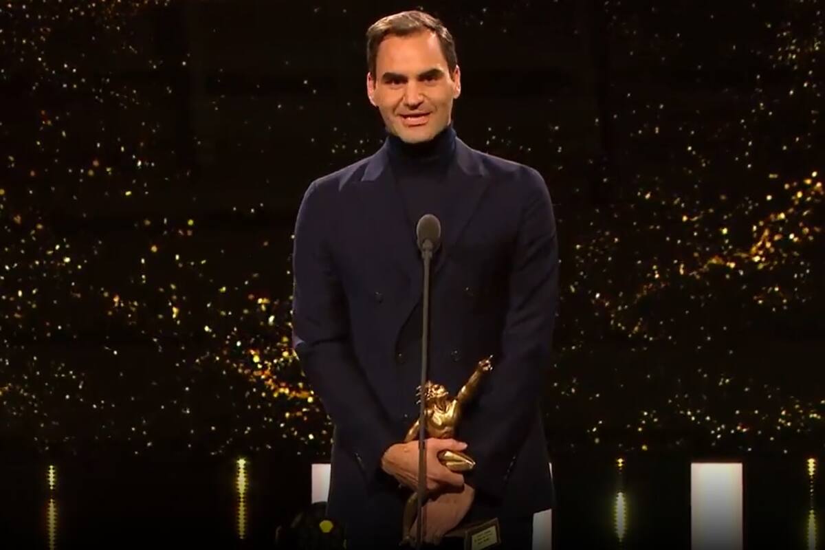 Roger Federer, en la entrega de premios en la que habló sobre su presente