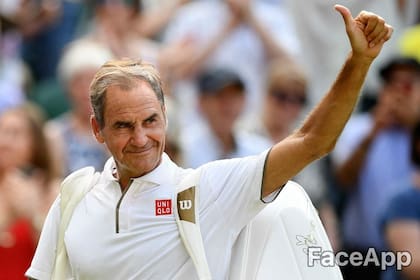 Roger Federer, eterno, según lo imagina FaceApp