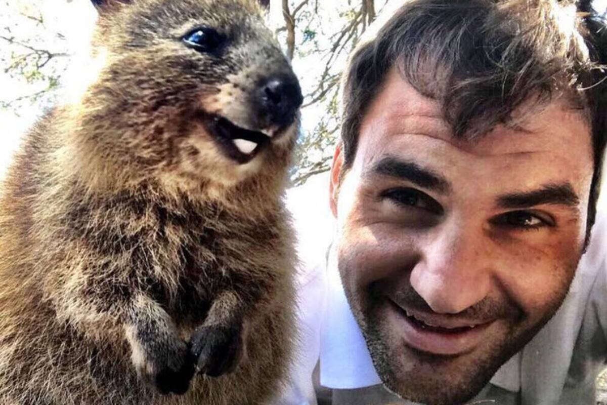 Roger Federer, pasándolo bien en Australia, en una imagen de archivo