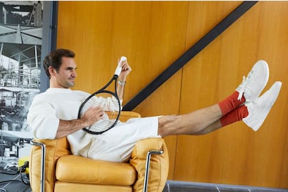 Roger Federer presenta zapatillas.