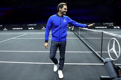 Roger Federer ya está en el O2 Arena de Londres, donde disputará su último certamen como jugador