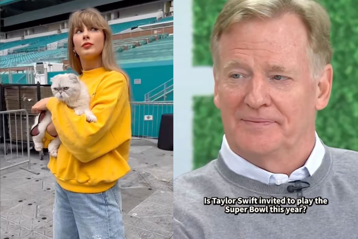 Roger Goodell, comisionado de la NFL, dijo que Taylor Swift es bienvenida a ser la estrella del medio tiempo en el Super Bowl (Instagram/@taylorswift/TikTok/@todayshow)