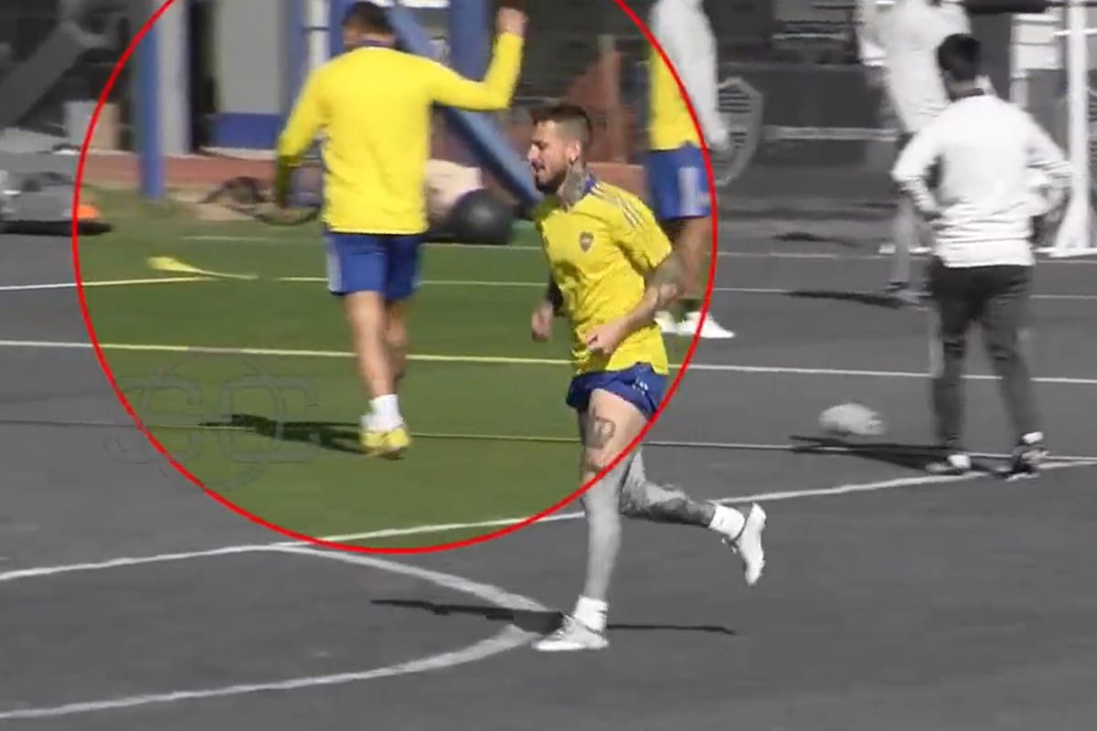 Rojo pide asistencia, luego de cruce con Figal en la práctica