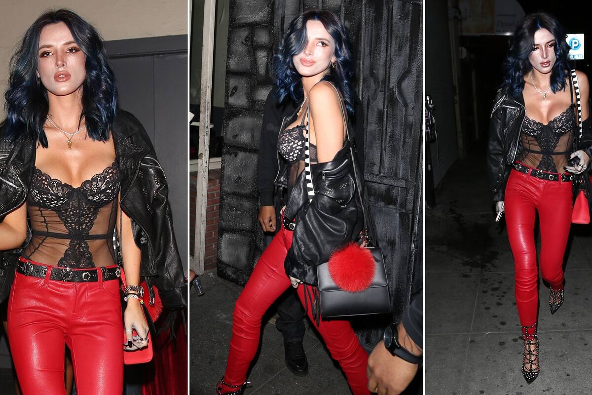 Rojo y negro para la ex estrella infantil Bella Thorne