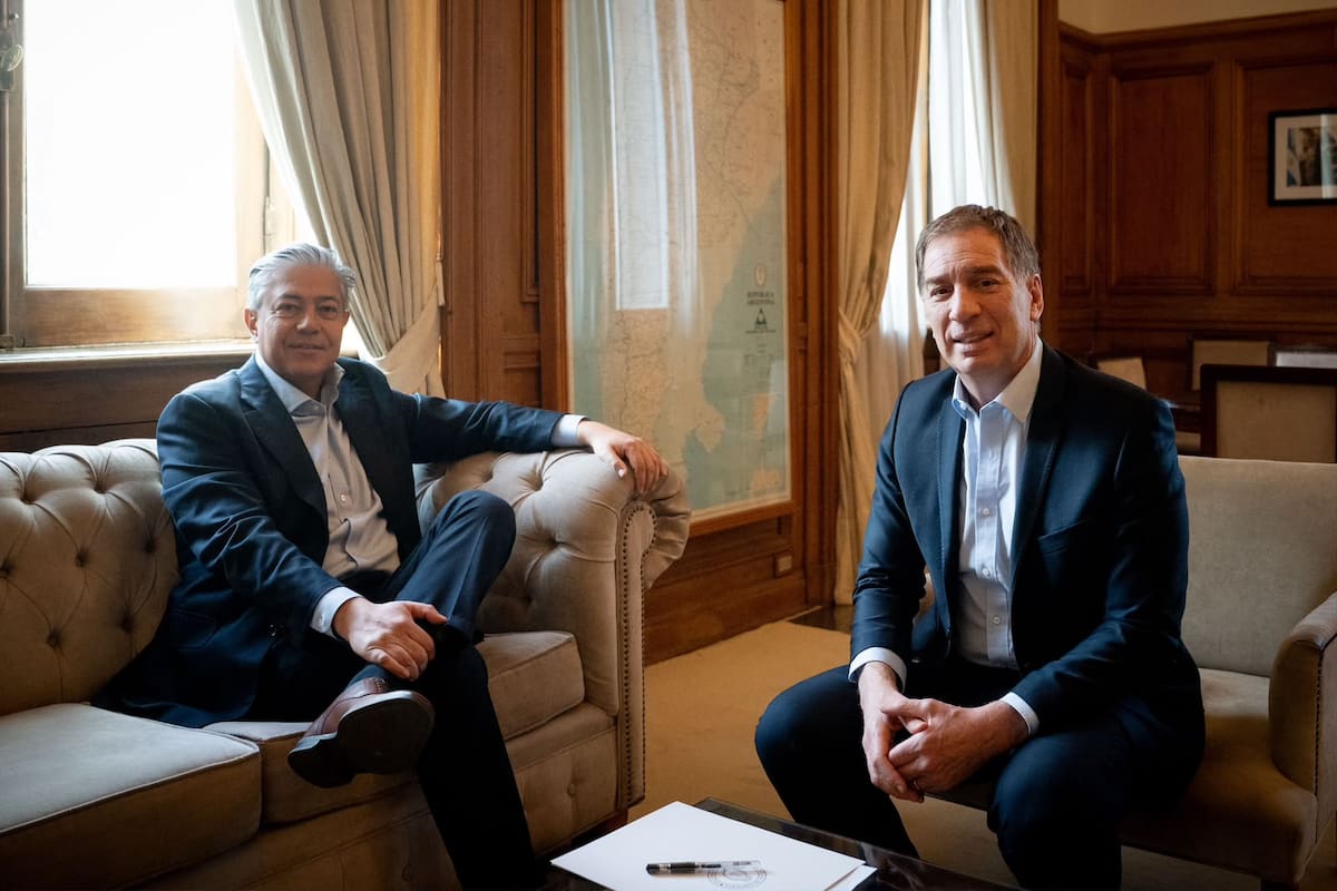 Rolando Figueroa y Diego Santilli, este miércoles en Casa Rosada