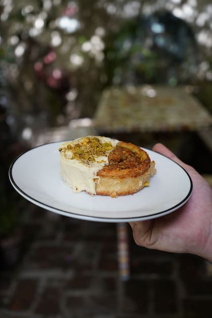Roll de pistachos, una delicia.