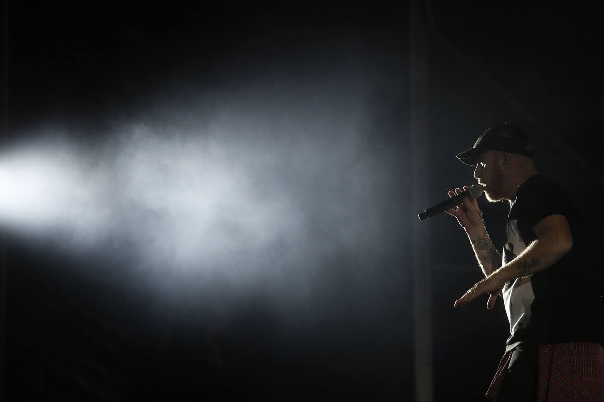 Rolo Sartori, de La Beriso, la banda que pobló el festival con sus fieles