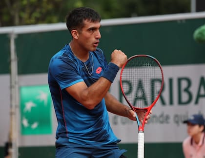 Román Burruchaga, durante su participación en Roland Garros 2024