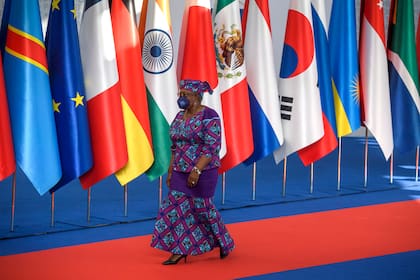 Ngozi Okonjo-Iweala en la cumbre del G20, en Roma