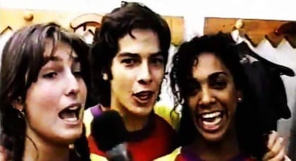 Romina Yan, "El Chino" y Carla Mendez a principios de la década de los 90