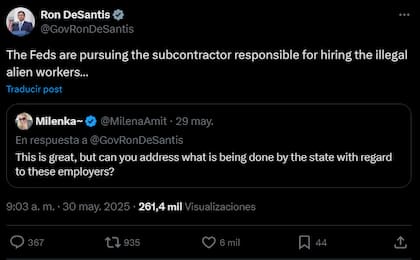 Ron DeSantis afirma que los federales persiguen a los subcontratistas que emplean a inmigrantes ilegales