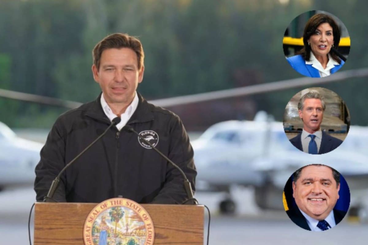 Ron DeSantis cargó contra los gobernadores demócratas de Nueva York, Illinois y California