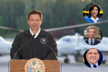 Ron DeSantis cargó contra los gobernadores demócratas de Nueva York, Illinois y California