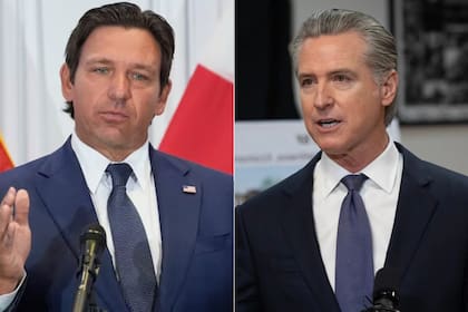 Ron DeSantis cargó contra una norma de California apoyada por Gavin Newsom y celebró una ley de Florida