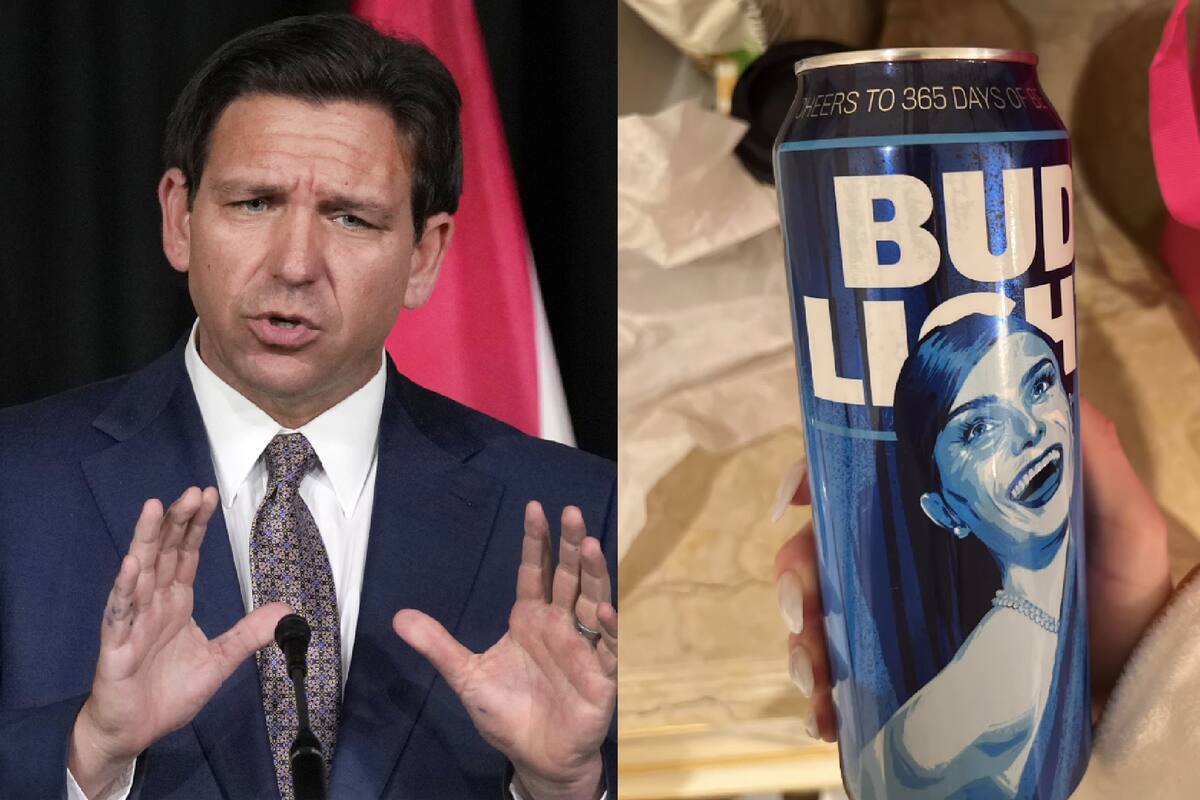 Ron DeSantis dijo que estaba en contra de la nueva campaña de la compañía cervecera, cuya imagen es una influencer transgénero