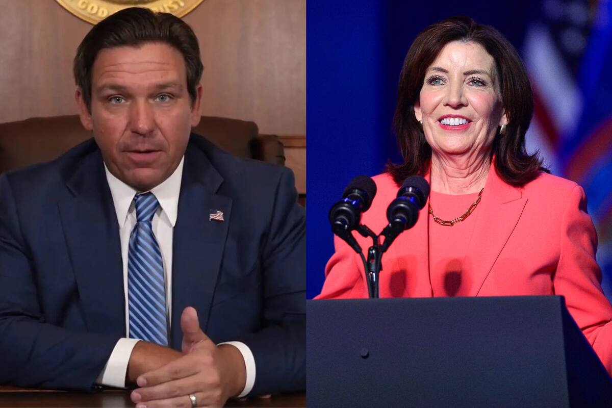 Ron DeSantis envió un filoso mensaje a Kathy Hochul