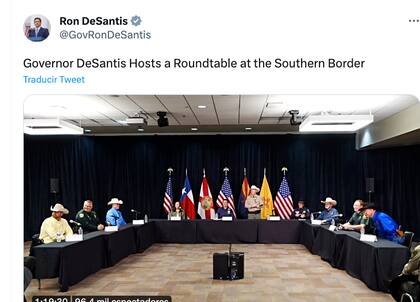 Ron DeSantis organizó una mesa redonda en la frontera sur de EE.UU.