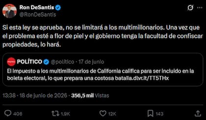 Ron DeSantis sostuvo que la norma podría perjudicar a los empresario mucho más que lo que se piensa