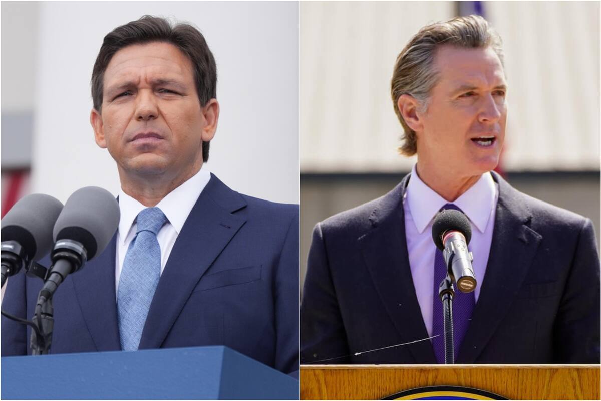 Ron DeSantis y Gavin Newsom, gobernadores de Florida y California, respectivamente