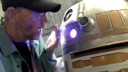Ron Howard discutiendo con una de las estrellas del film