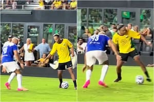 Ronaldinho deslumbró en un partido a beneficio