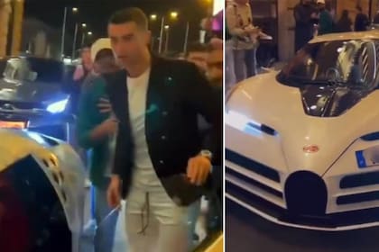 Ronaldo fue visto arriba de un Bugatti Centodieci, un superdeportivo que solo tienen 10 personas en el mundo