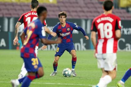 Roqui Puig, el talentoso volante ofensivo que le cambió la cara a Barcelona contra Athletic de Bilbao y posibilitó el triunfo.
