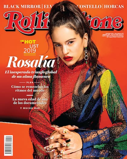 Rosalía en la tapa de la edición de febrero de Rolling Stone