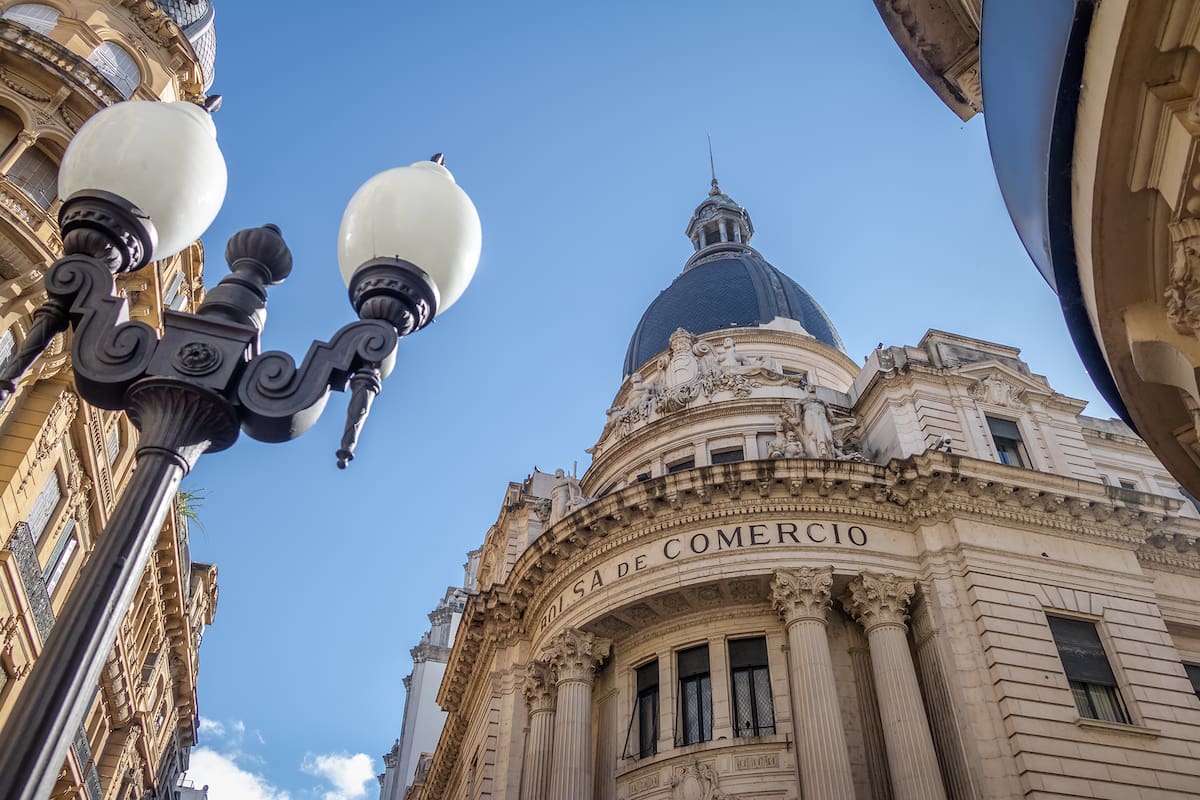 Rosario, Argentina - May 18, 2018: Rosario Board of Trade (Bolsa de Comercio) -